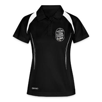 Everything I Love Illegal Expensive Blonde Men - Women's Polo breathable - black/white - Front