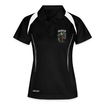 Père Aquarius Geek Cosmos - Zodiaque Verseau - Polo respirant Femme - noir/blanc - Devant