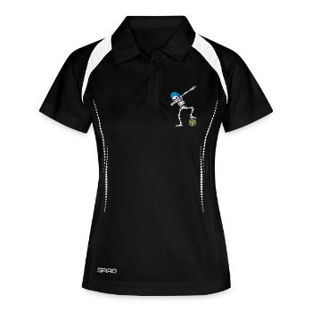 DAB DABBING Squelette Water-Polo Halloween - Polo respirant Femme - noir/blanc - Devant