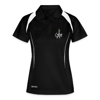 golf - Polo respirant Femme - noir/blanc - Devant