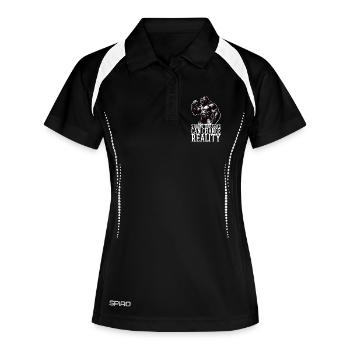 Sarke Gedanken Gorilla Motivation Geschenk - Frauen Polo atmungsaktiv - Schwarz/Weiß - Vorne