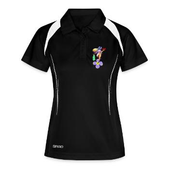 Vibe Good Flower Surf Art - Women's Polo breathable - black/white - Front