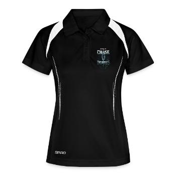 Apnoetauchen Freitauchen Chase Depths - Frauen Polo atmungsaktiv - Schwarz/Weiß - Vorne