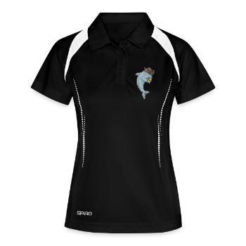 Dolphin Pirate Crochet Main - Polo respirant Femme - noir/blanc - Devant