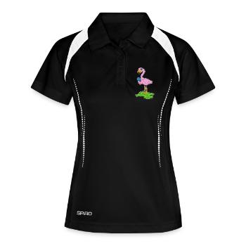 Flamingo lollipop - Women's Polo breathable - black/white - Front