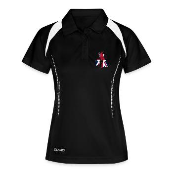 Royaume-Uni Drapeau Paysage Angleterre - Polo respirant Femme - noir/blanc - Devant