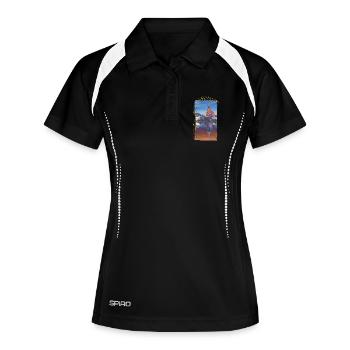 Historisches Dortmunder Hafenamt - Frauen Polo atmungsaktiv - Schwarz/Weiß - Vorne