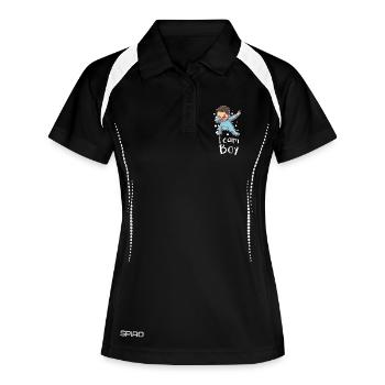 Gender Reveal Team Boy Baby Shower - Polo respirant Femme - noir/blanc - Devant