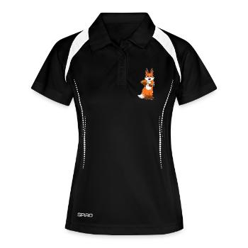 Fox Fusil de chasse - Polo respirant Femme - noir/blanc - Devant