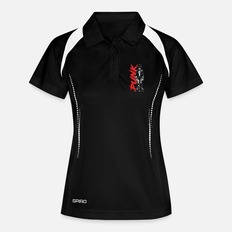 Punks with a hat - Women's Polo breathable - black/white