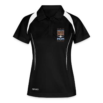 Certified American Staffordshire Terrier Mom - Women's Polo breathable - black/white - Front