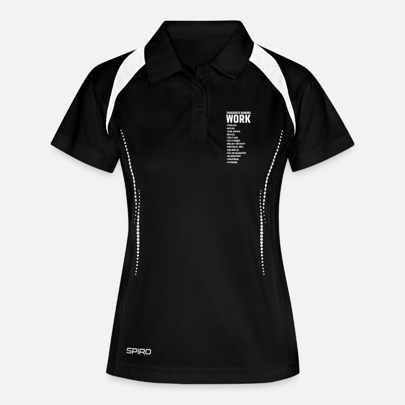 thoughts during work - Women's Polo breathable - black/white