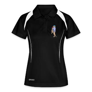 Meerkat Baseball Baseball Glove - Women's Polo breathable - black/white - Front