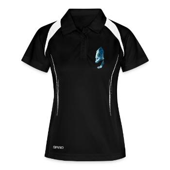 Loup - Polo respirant Femme - noir/blanc - Devant