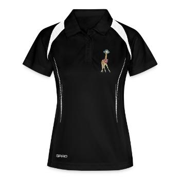 Clown girafe - Polo respirant Femme - noir/blanc - Devant