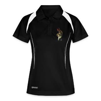 Vintage Boxer - Frauen Polo atmungsaktiv - Schwarz/Weiß - Vorne