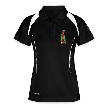 Doberman Christmas Elf - Women's Polo breathable - black/white - Front