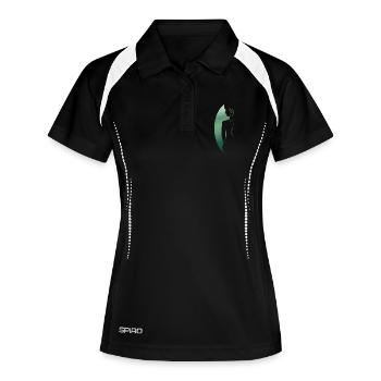 Green Woman Silhouette – Stylish & Harmonious - Women's Polo breathable - black/white - Front