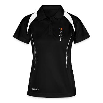 Belgique - Polo respirant Femme - noir/blanc - Devant
