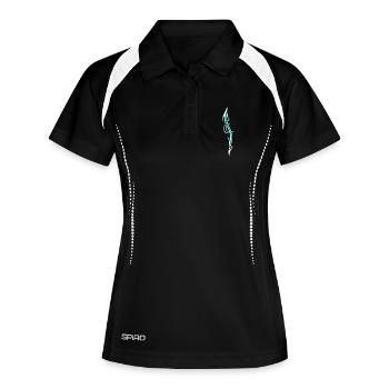 Lune Tribal Tattoo - Polo respirant Femme - noir/blanc - Devant