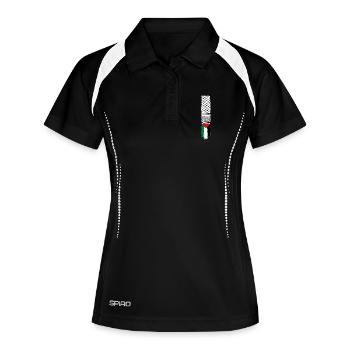 Palestinian scarf - Women's Polo breathable - black/white - Front