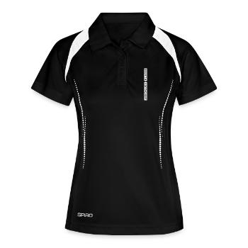 Promotion 2026 Couleur blanche - Polo respirant Femme - noir/blanc - Devant