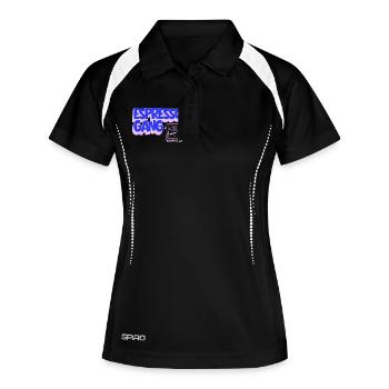Espresso course - Women's Polo breathable - black/white - Front