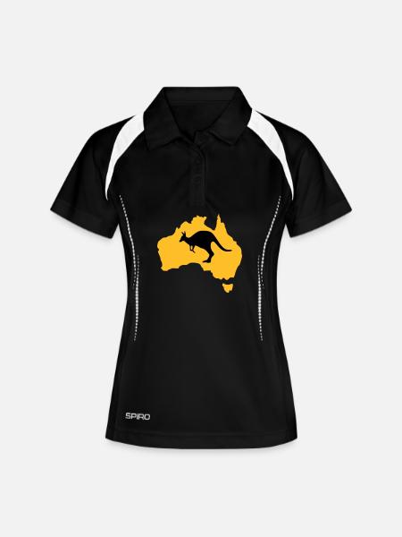 Australie - Polo respirant Femme - noir/blanc