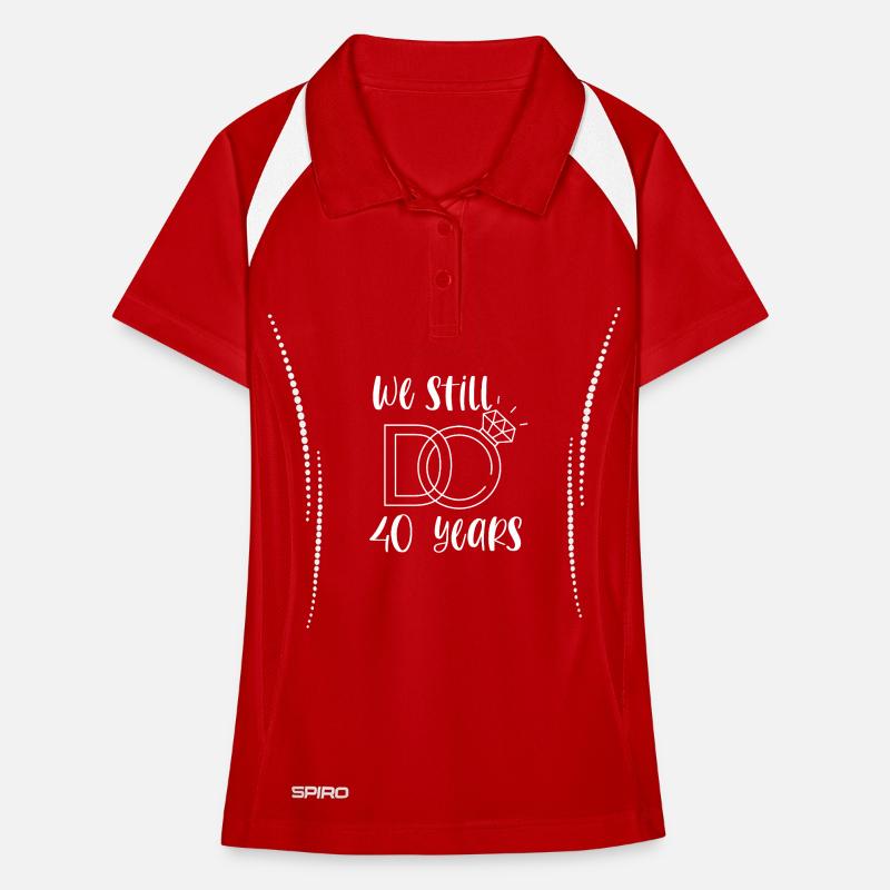40th Wedding Anniversary Couples Ruby Wedding Anniversary Women's Polo breathable