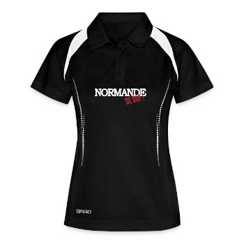 Normande de ouf - Polo respirant Femme - noir/blanc - Devant