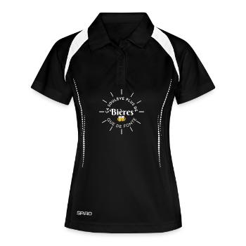Bières Plus que Fonte Logo - Women's Polo breathable - black/white - Front