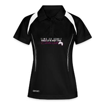 T-shirt de faute de joueur de la manette - Polo respirant Femme - noir/blanc - Devant