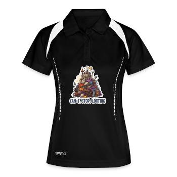 Je ne peux pas arrêter de piller – Fantasy RPG Gamer Design - Polo respirant Femme - noir/blanc - Devant