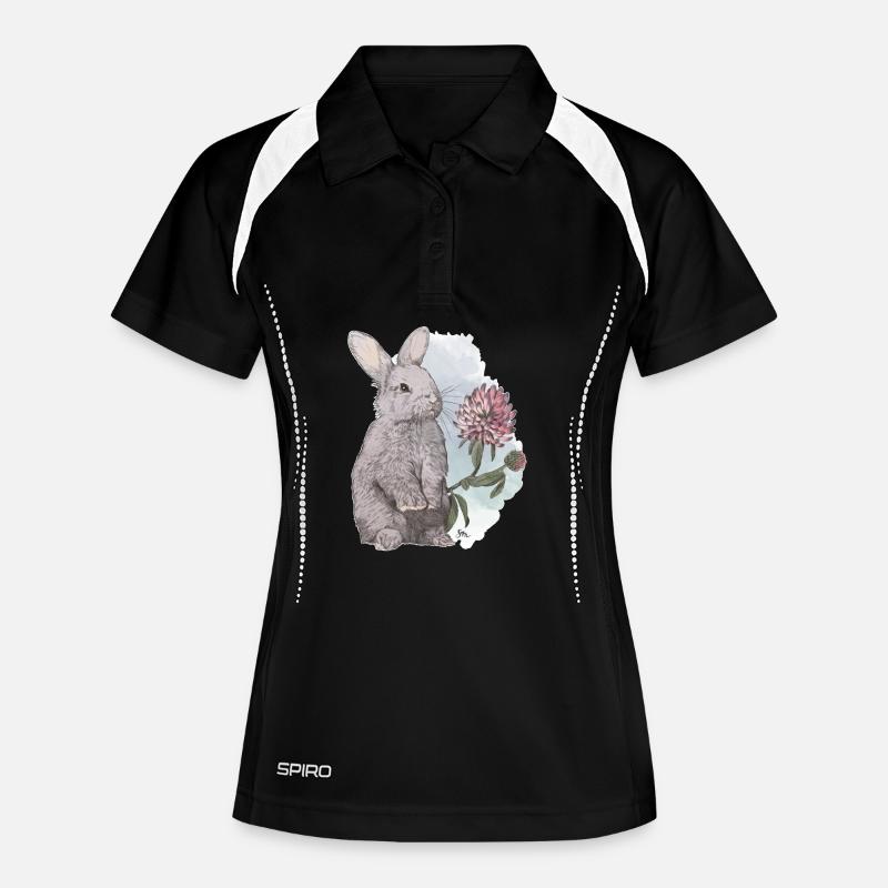 Veganuary 2024 Rabbit - Women's Polo breathable - black/white