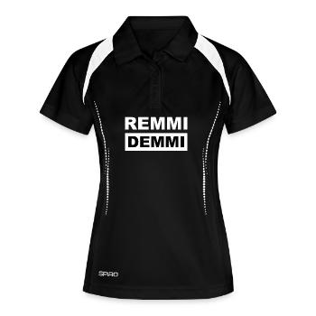 Remmi Demmi - Frauen Polo atmungsaktiv - Schwarz/Weiß - Vorne