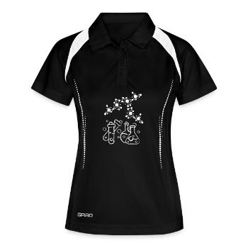 Chemistry Doodle Test Tube Art - Women's Polo breathable - black/white - Front