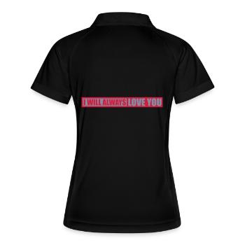 I will always love - Women's Polo breathable - black/white - Back