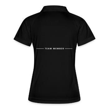 Team Member - Frauen Polo atmungsaktiv - Schwarz/Weiß - Hinten