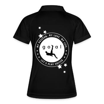 Passion for football - Women's Polo breathable - black/white - Back