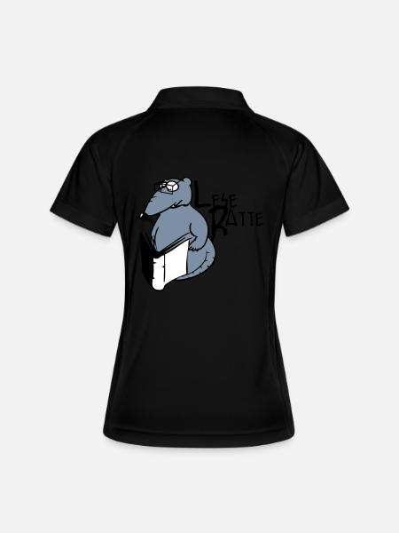 bookworm - Women's Polo breathable - black/white