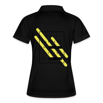 What happes in ibiza stays in ibiza - Frauen Polo atmungsaktiv - Schwarz/Weiß - Hinten