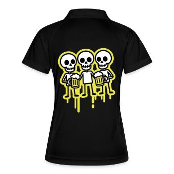 Party Crew Skeleton Beer - Women's Polo breathable - black/white - Back