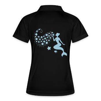 Sirène - sirène Kiss - Sirène - Mer - 2C - Polo respirant Femme - noir/blanc - Dos