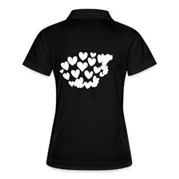 Mouton d'amour - Polo respirant Femme - noir/blanc - Dos