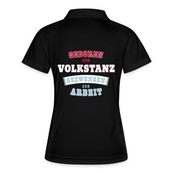 Sports de danse folklorique - Cadeau - Polo respirant Femme - noir/blanc - Dos