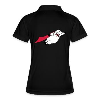 Drôle de mouton super-héros - Polo respirant Femme - noir/blanc - Dos