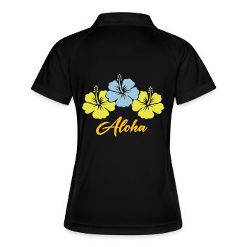 Fleur Hibiscus Aloha - Polo respirant Femme - noir/blanc - Dos