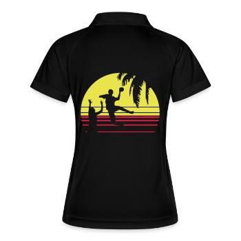 SUNSET BEACH HANDBALL - Polo respirant Femme - noir/blanc - Dos