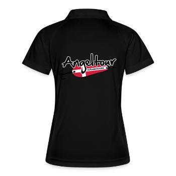 angeltour_daenemark_3c - Frauen Polo atmungsaktiv - Schwarz/Weiß - Hinten