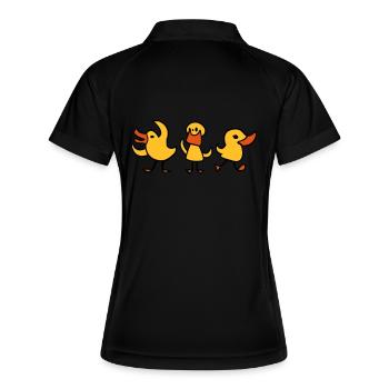 3 canards - Polo respirant Femme - noir/blanc - Dos